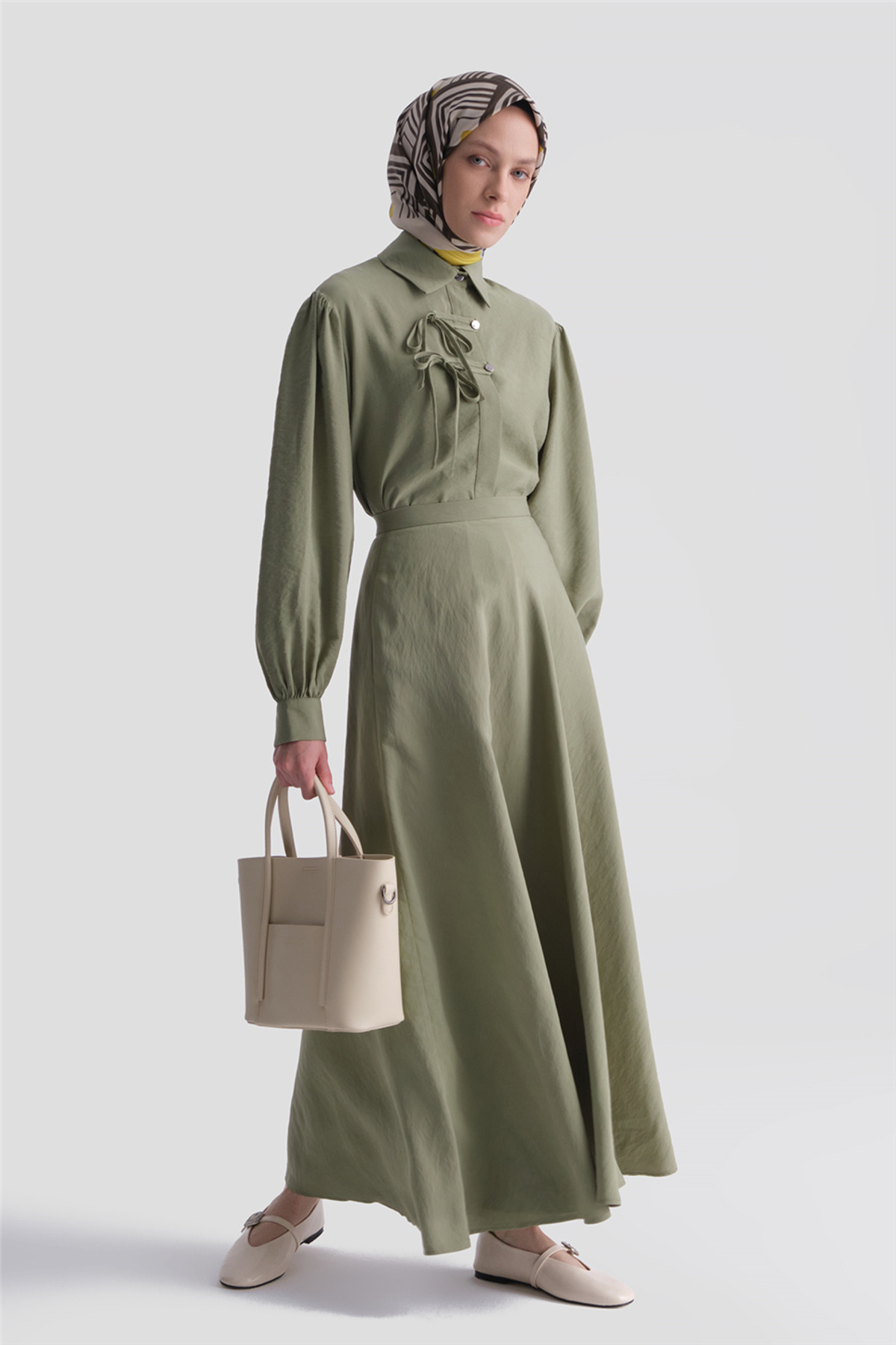 Armine Modal Mixed Suit Khaki