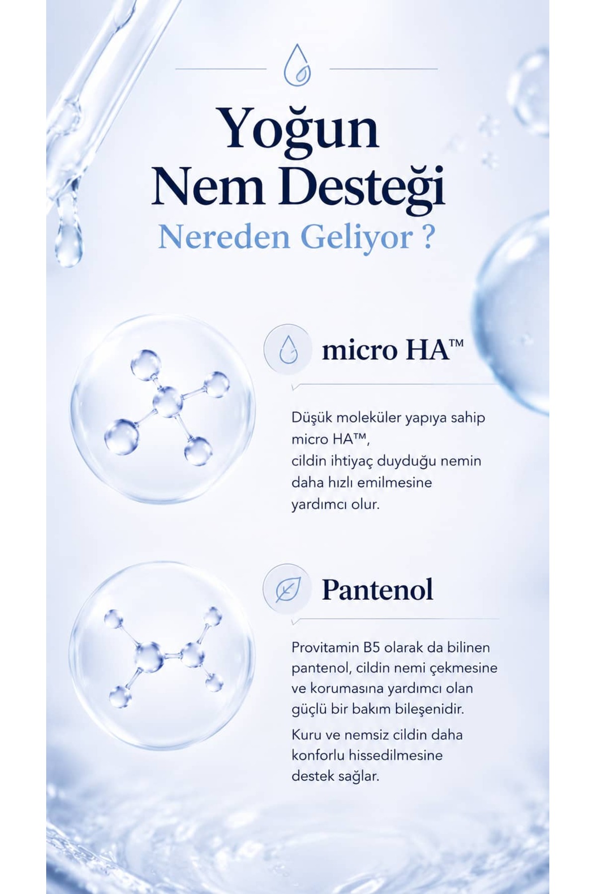 8 Çeşit Hyaluronik Asit ve Deniz Suyu İçeren Yoğun Nemlendirici, Kırışıklık Karşıtı, Aydınlatıcı Ampul - True Moisture Hyaluronic Acid Ampoule Serum 100 ml — AVC-AMP-HYA-100 — تصویر 7 از 8