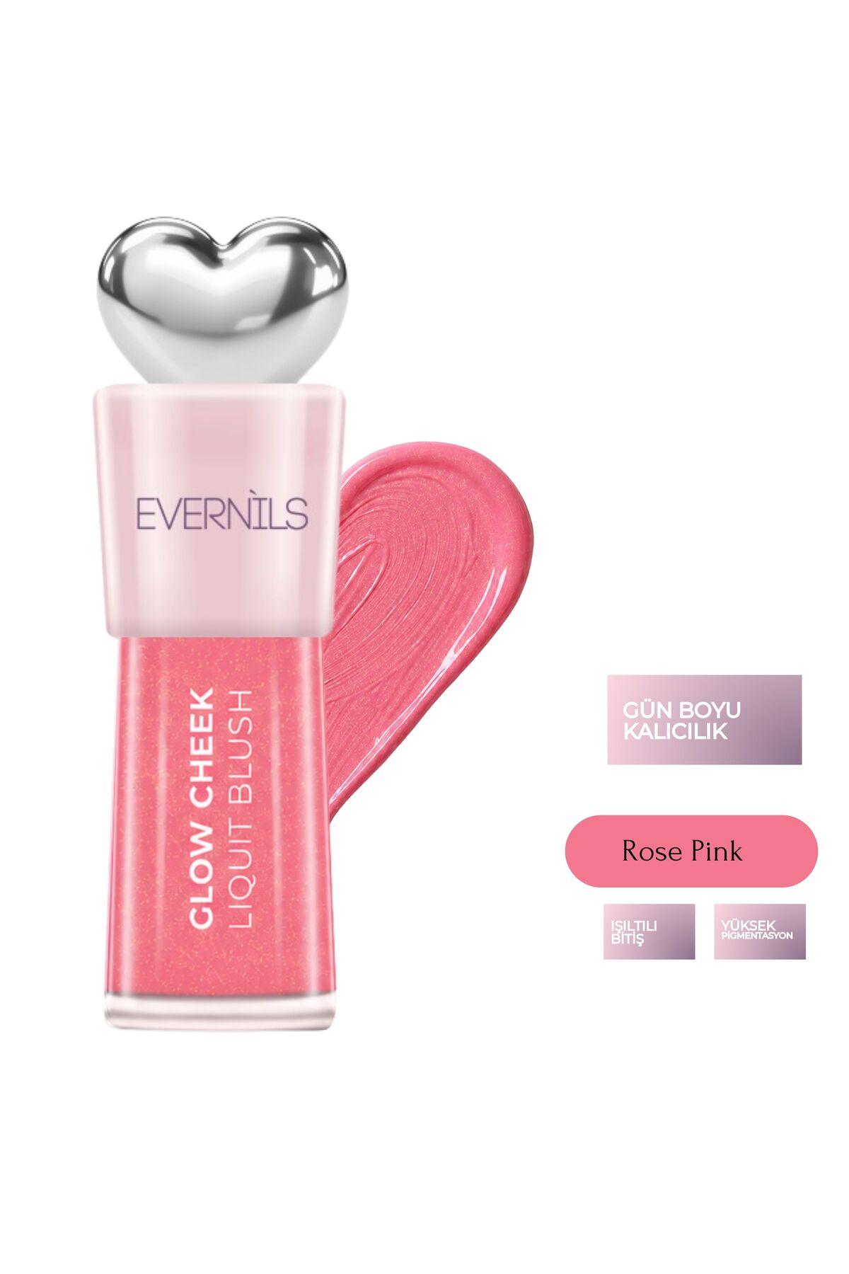 EVERNİLS GLOW CHEEK LIQUIT BLUSH ROSE PİNK 7,5ML