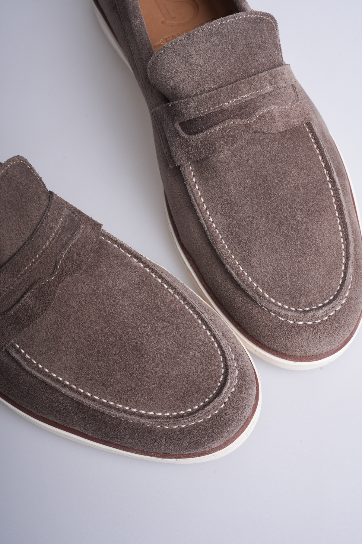 Fame Step Hakiki Deri Erkek Loafer Ayakkabı Vizon Süet Günlük Rahat Casual Mokasen Siena görsel 6