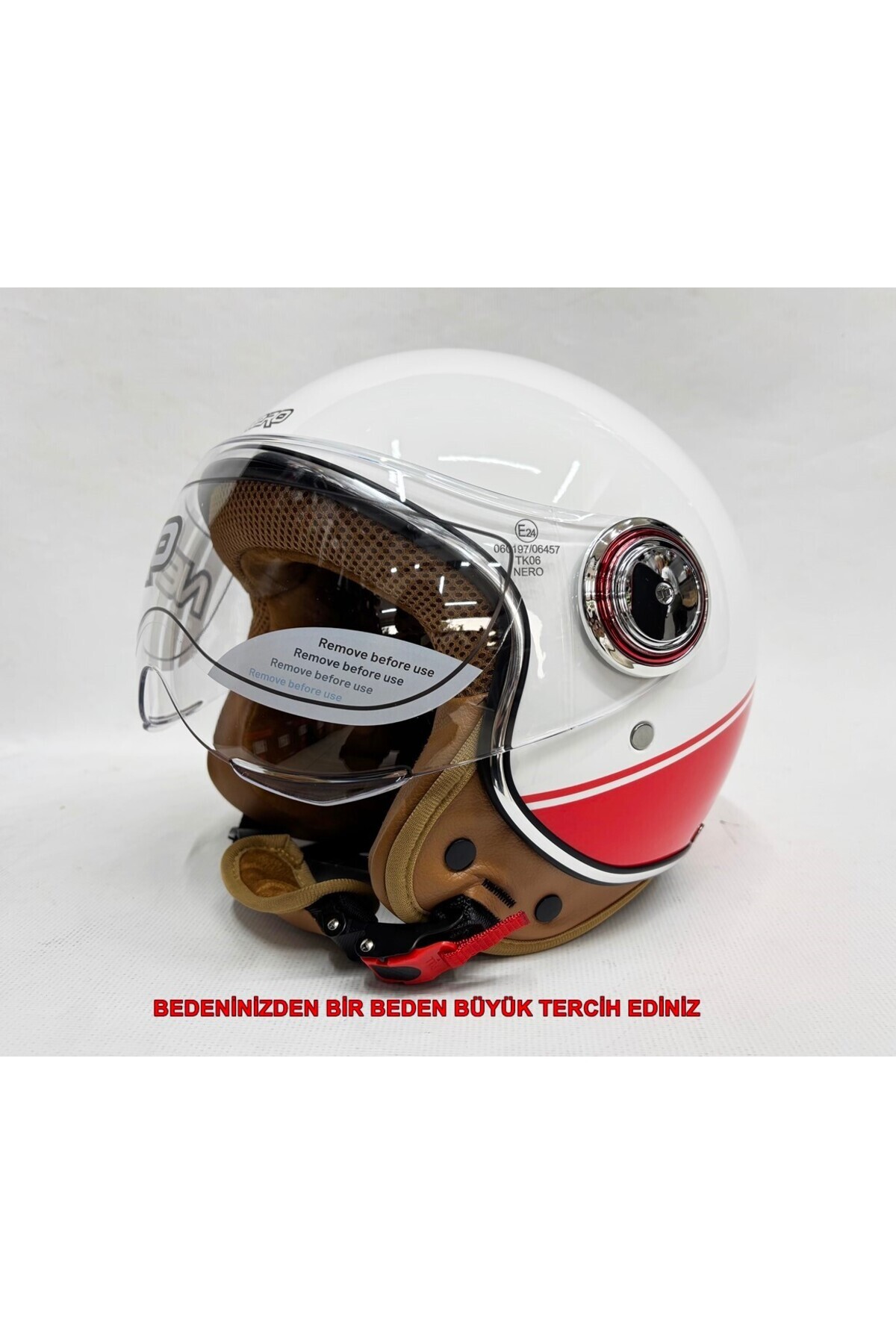 Nero Tk-06 Şefaf Vizörlü Yarım Açık Kask Parlak B1 - Fiyatı, Yorumları