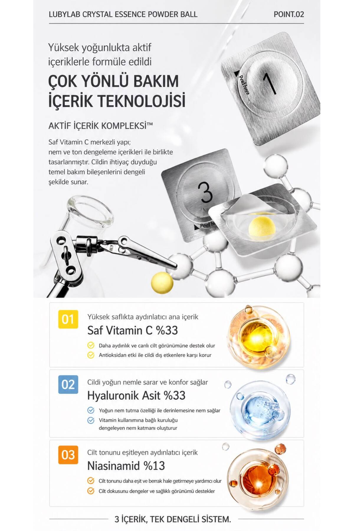 CRYSTAL VITAMIN C POWDER BALL Vitamin C kapsülleri ile cilde yoğun aydınlatıcı bakım sunan yenilikçi bir toz serum teknolojisi — LUBYLAB01 — تصویر 4 از 8