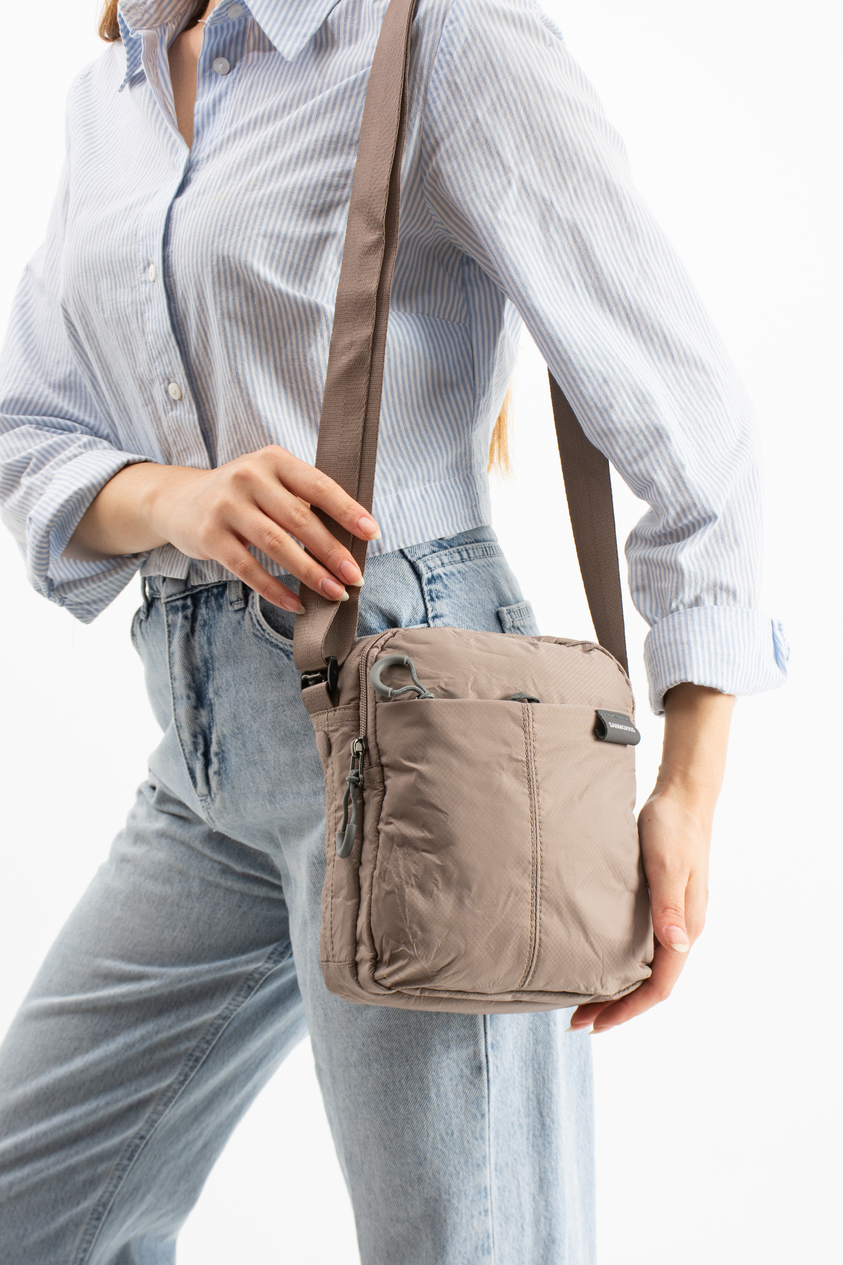 Sanmorris Unisex 4 Bölmeli Suya Dayanıklı Paraşüt Kumaş Omuz Çantası SI-6033 görsel 2
