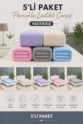 GALAWARRA 5Lİ PAMUKLU LASTIKLİ ÇARŞAF
