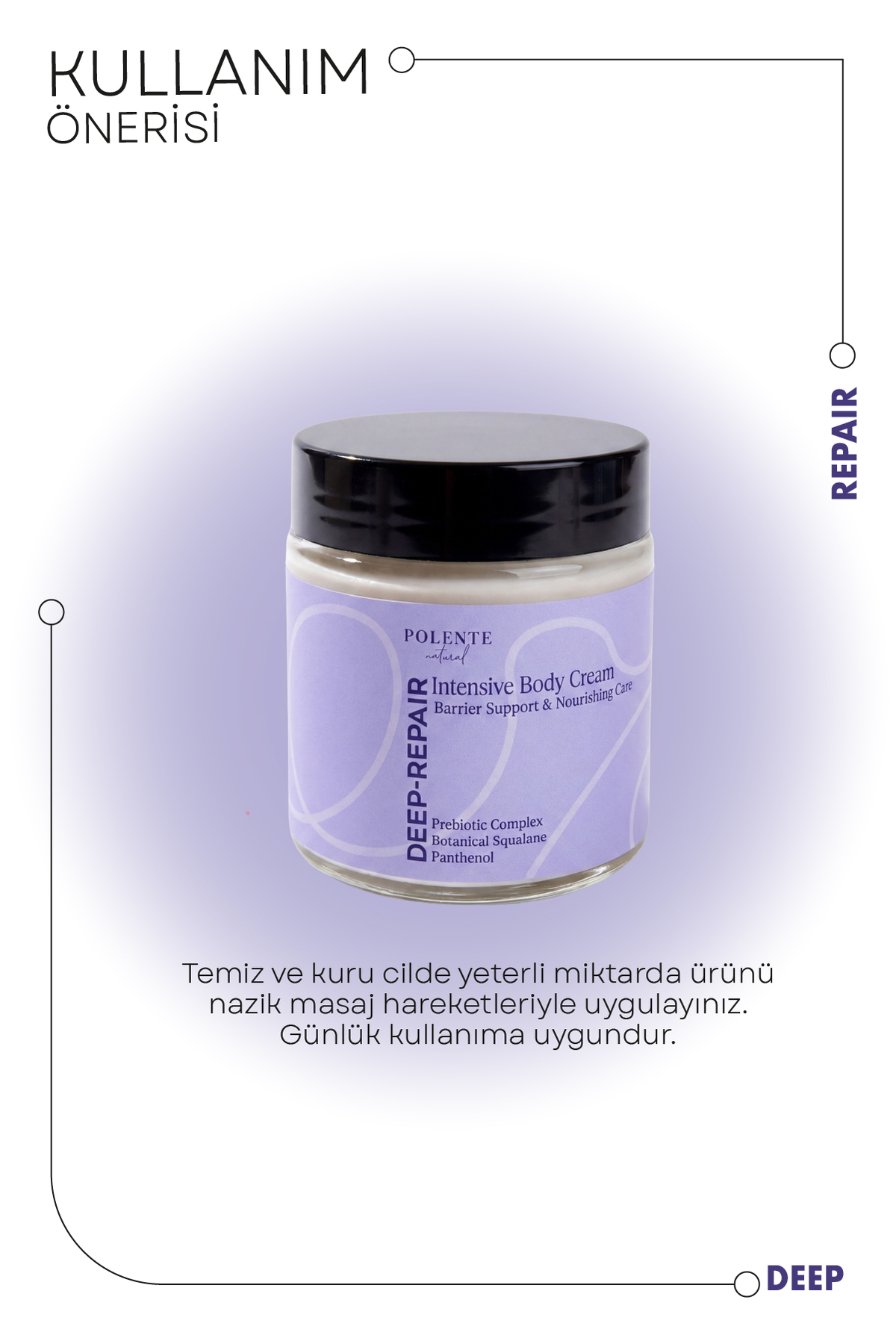 Deep-Repair Intensive Body Cream - Yoğun Nemlendirici ve Onarıcı Vücut Kremi (100 ml) — Body Cream - Onarıcı — تصویر 3 از 4