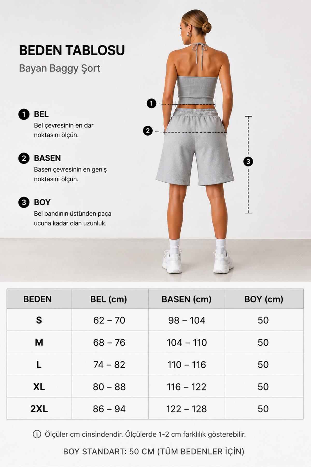 BERYY MODA 2 Adet Siyah-Gri Oversize Kalıp Şort Bermuda Rahat Kalıp Terletmez Yazlık görsel 3