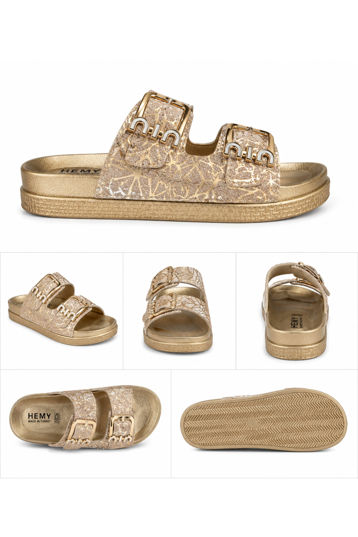 DUBAİ 8-day stylish orthopedic glitter slippers