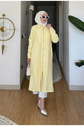 Moda Misali Fermuarlı Giy Çık Tunik