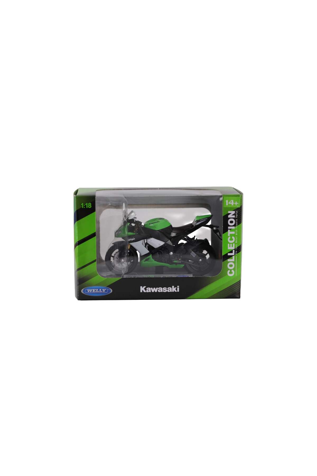 WELLY 2009 KAWASAKI NINJA ZX-10R 1:18 model Koleksiyonluk model