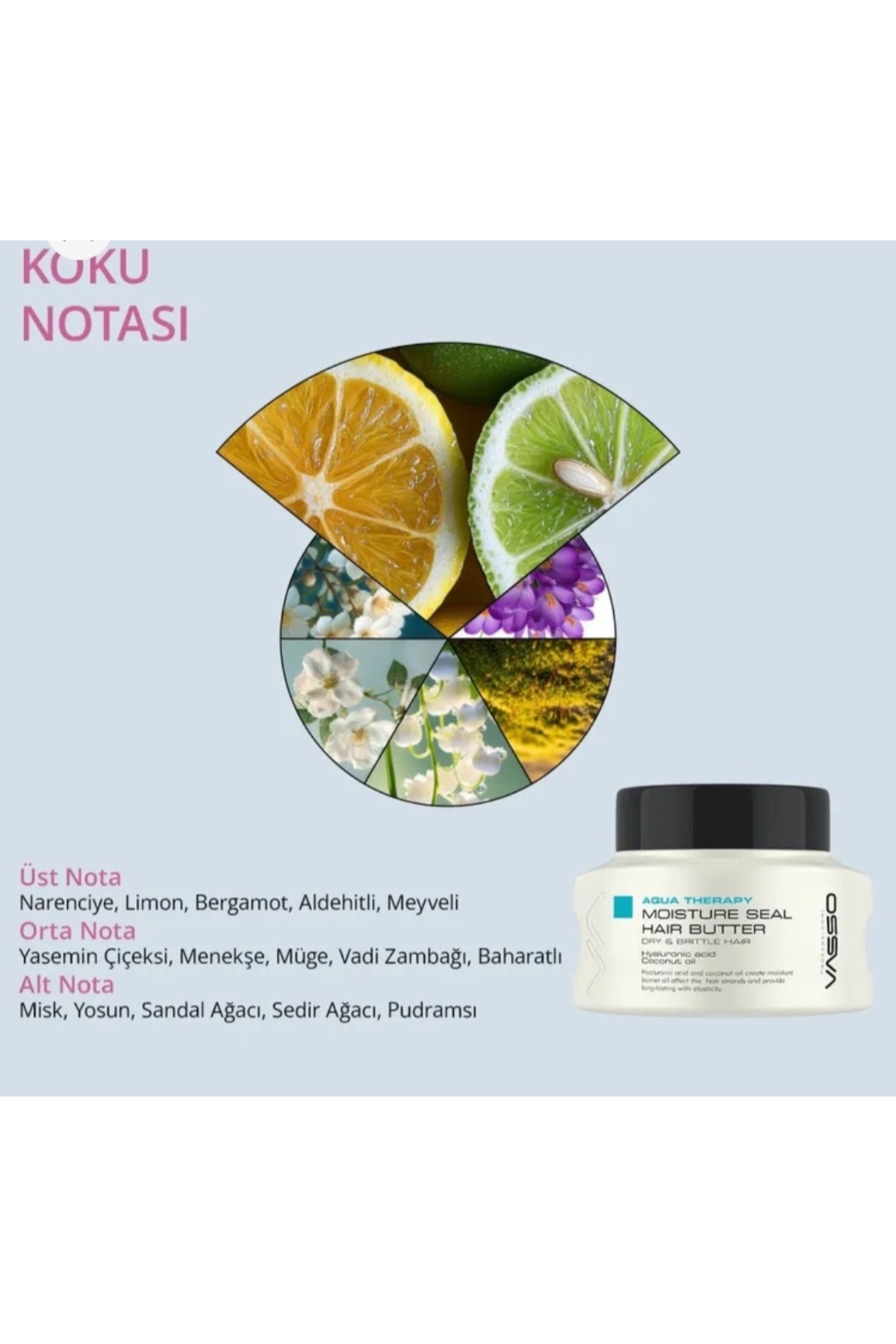 VASSO AQUA NEMLENDİRİCİ SAÇ MASKESİ 150ML HYDRATE HİNDISTAN CEVİZLİ — gufifivivkvkv — تصویر 4 از 4
