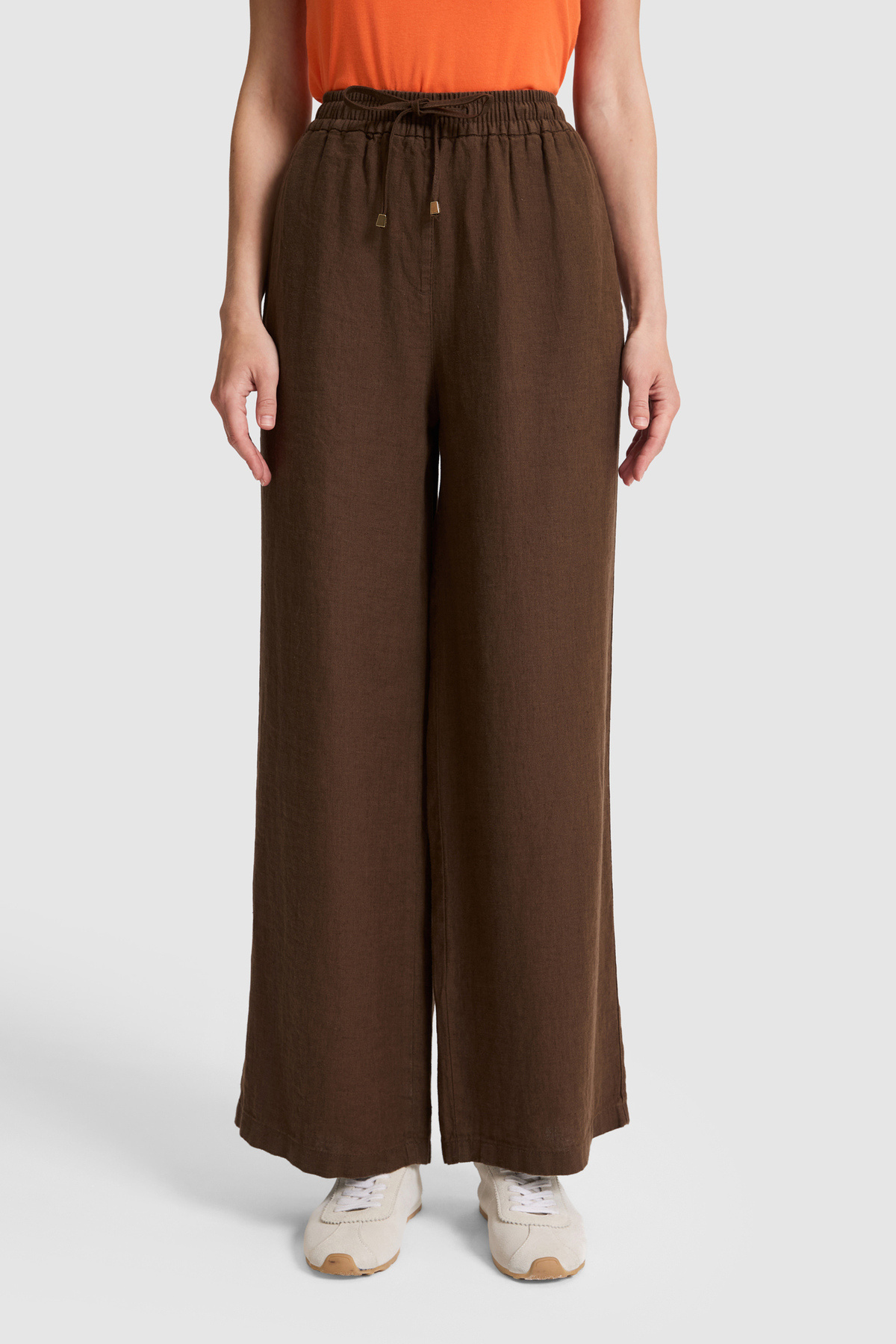 U.S. Polo Assn.  Kadın Kahverengi Kanvas Pantolon 50321992-VR029 - Görsel 2
