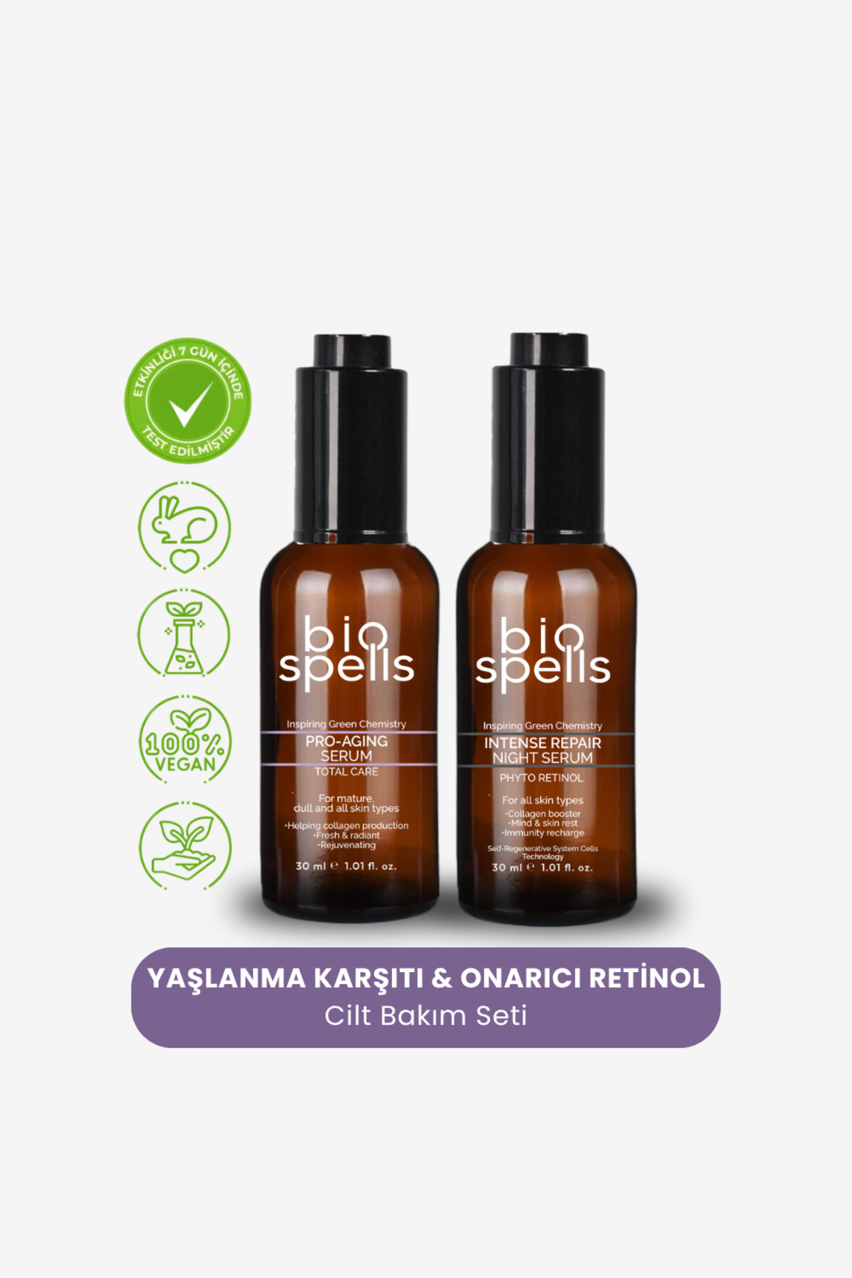 Yaşlanma Karşıtı & Onarıcı, Retinol Cilt Bakım Seti — MM107