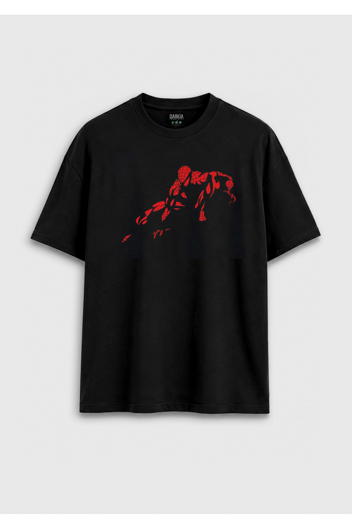 Darkia Zendaya Spider Spider-Man Printed Relaxed Fit Unisex Black T-Shirt