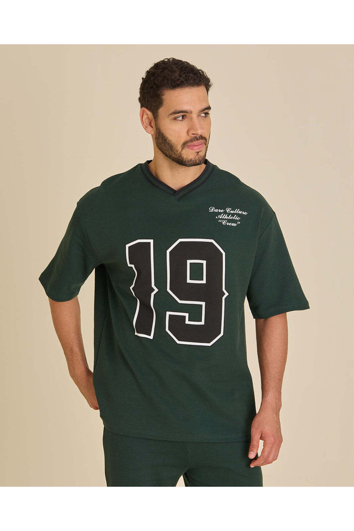 REDTAG Men Green Sports Interlock T Shirt