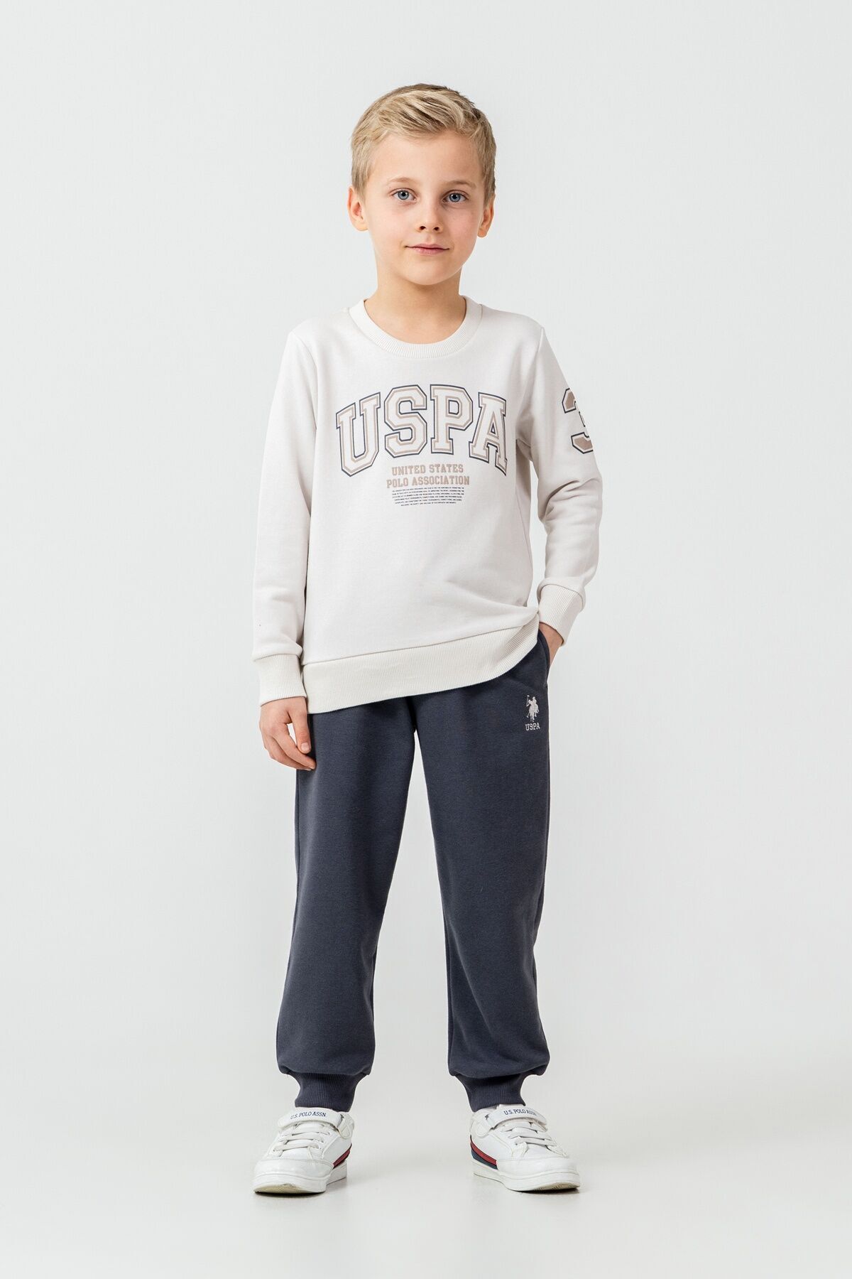 ست گرمکن پسرانه کودک طرحدار آستینبلند U.S. Polo Assn. مدل US2620-C-V2 — 1
