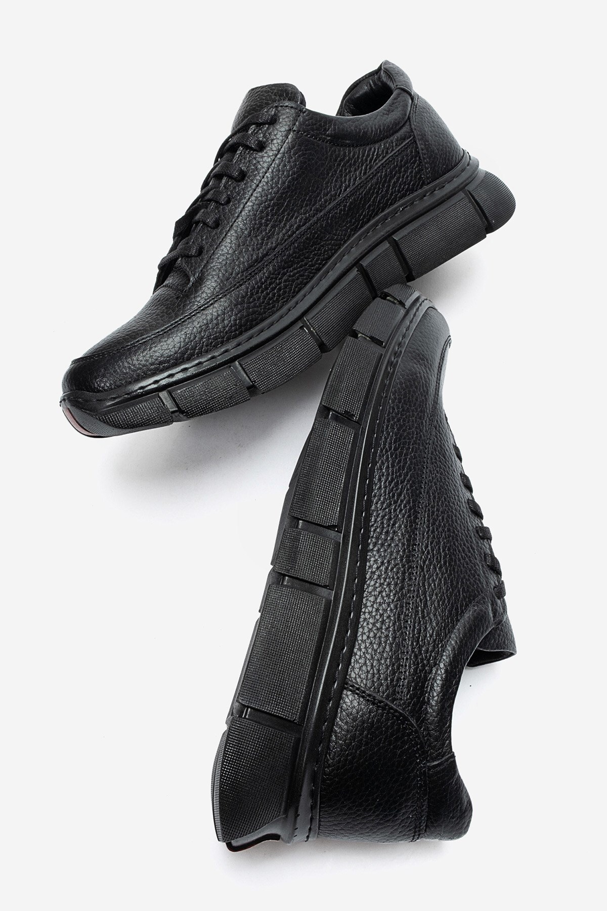 maximoda Hakiki Deri, Kalın Tabanlı İç Dış Gerçek Deri Erkek Sneaker Ayakkabı görsel 6