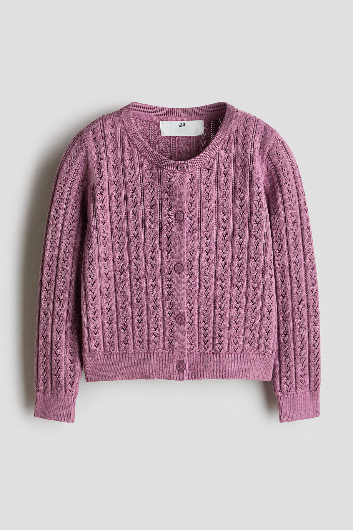 ژاکت بافتنی نخی طرح‌دار روباز اچ اند ام ژاکت کشی H&M