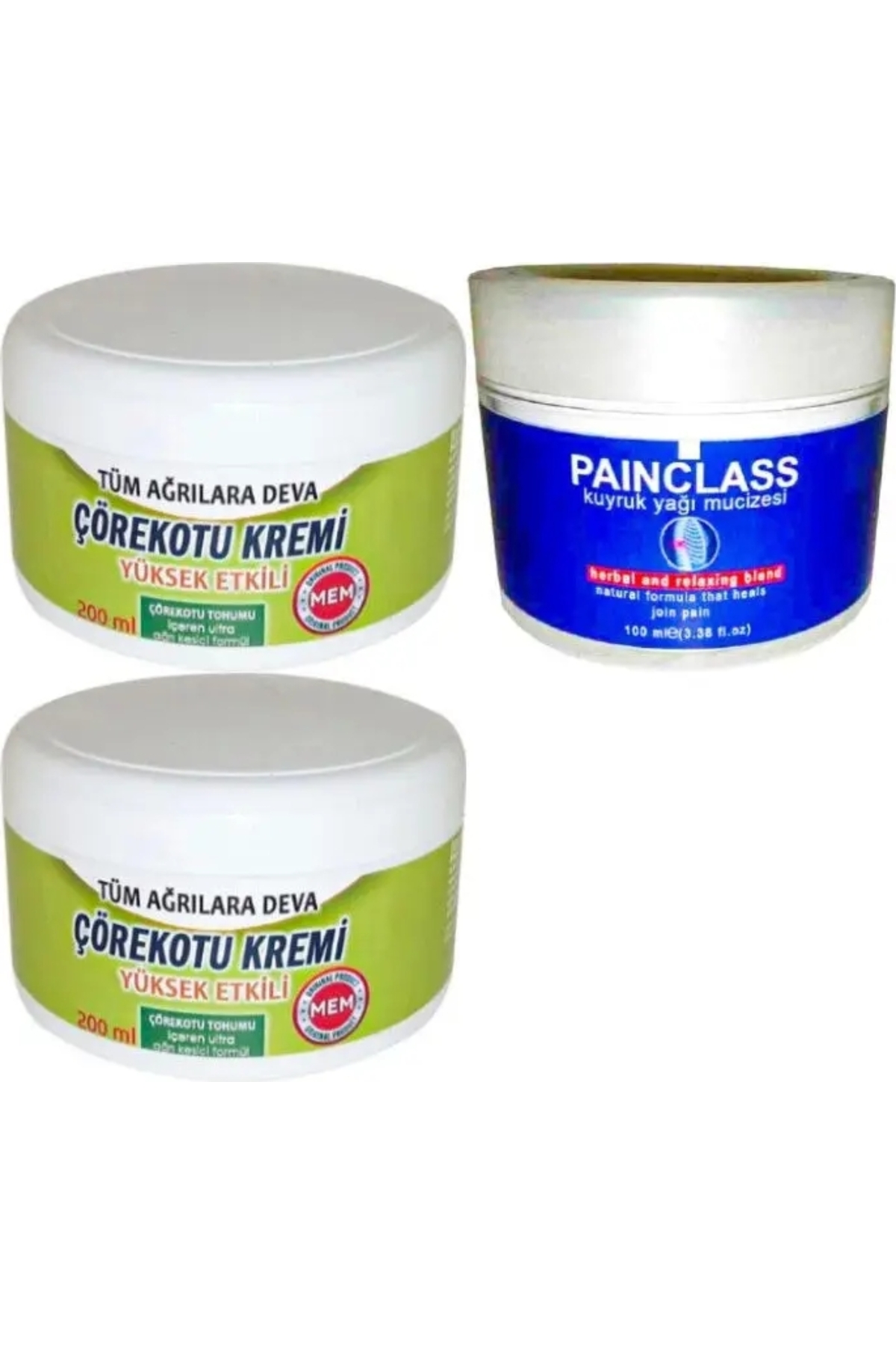 Bezos Çörek Otu Xl Boy Krem 2X200 Ml+Painclass Kuyruk Yağı Kremi 100 ml — GU-EYF-23098-AGC01