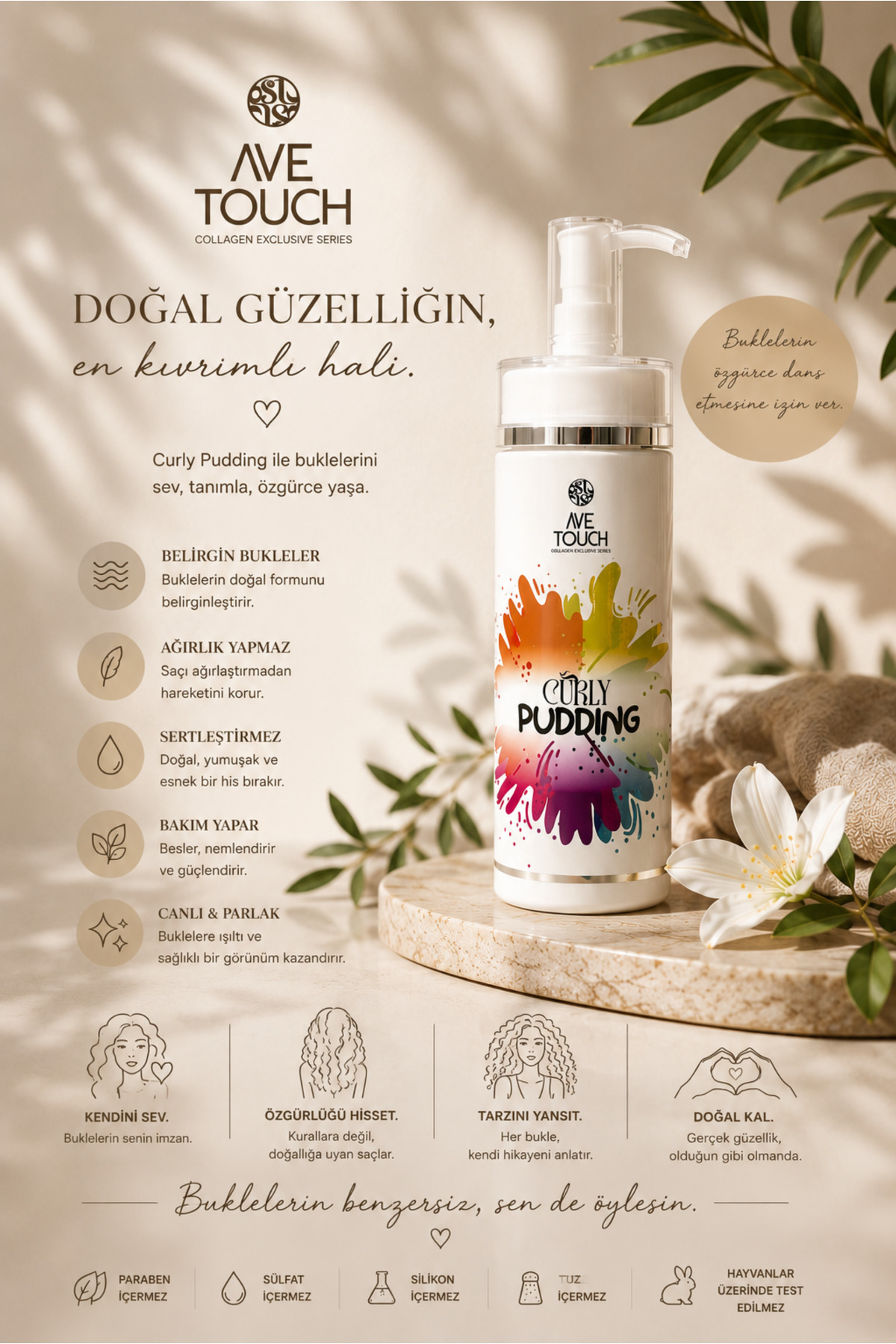 Curyl Pudding Bukle Belirginleştirici Saç Kremi 250 ml — 58 — تصویر 4 از 6