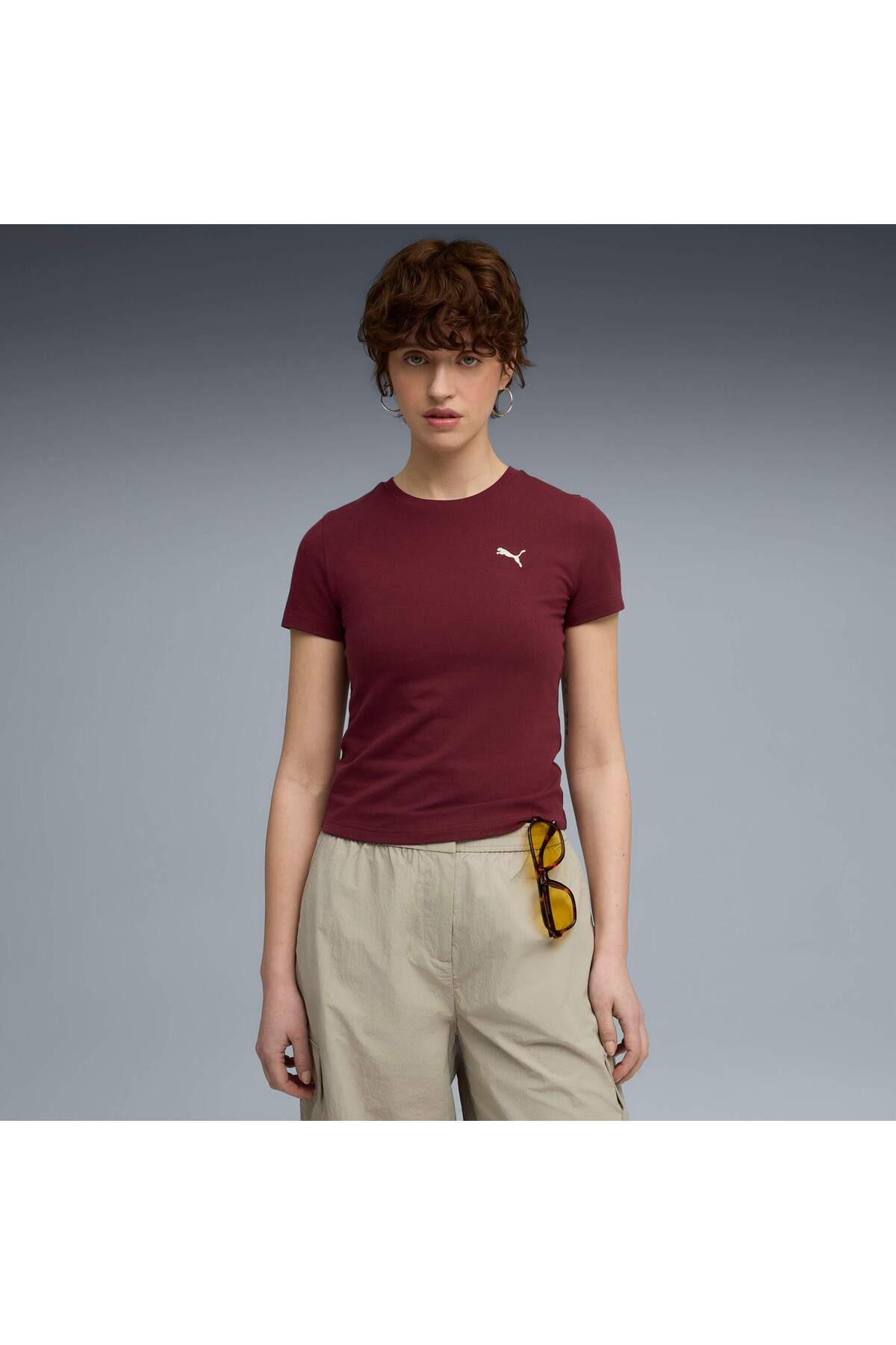 Puma ESSENTIALS Kadın Dar Kesim Tişört görsel 5