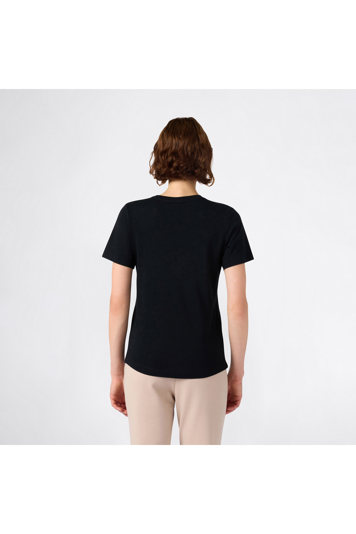 Champion SS Regular Fit Kadın Siyah T-Shirt görsel 3