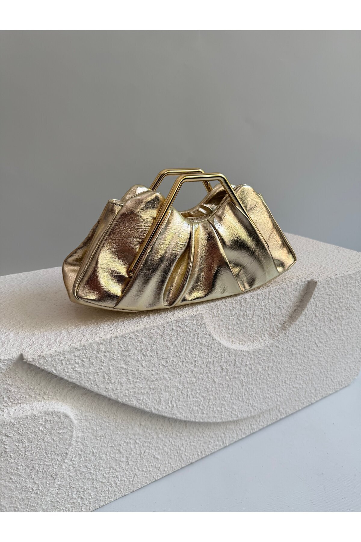 Mia Collection Ubud Model Düğün Nişan Abiye Çanta Gold görsel 3