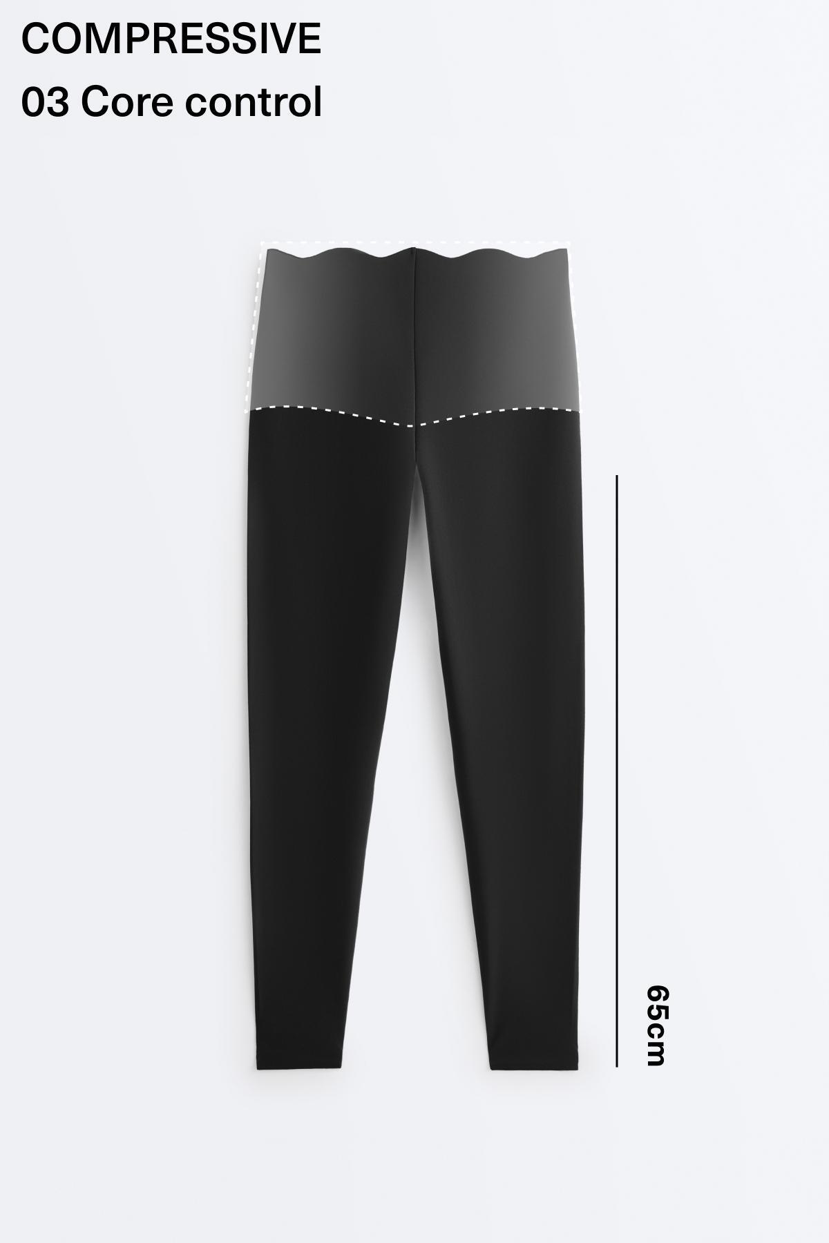 Oysho High rise Compressive core control bilek hizasında tayt görsel 5