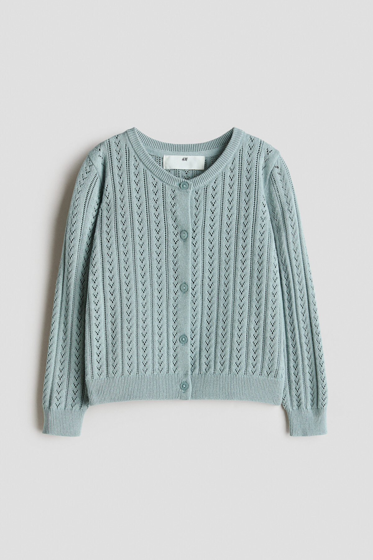 ژاکت بافتنی نخی طرح‌دار روباز اچ اند ام ژاکت کشی H&M