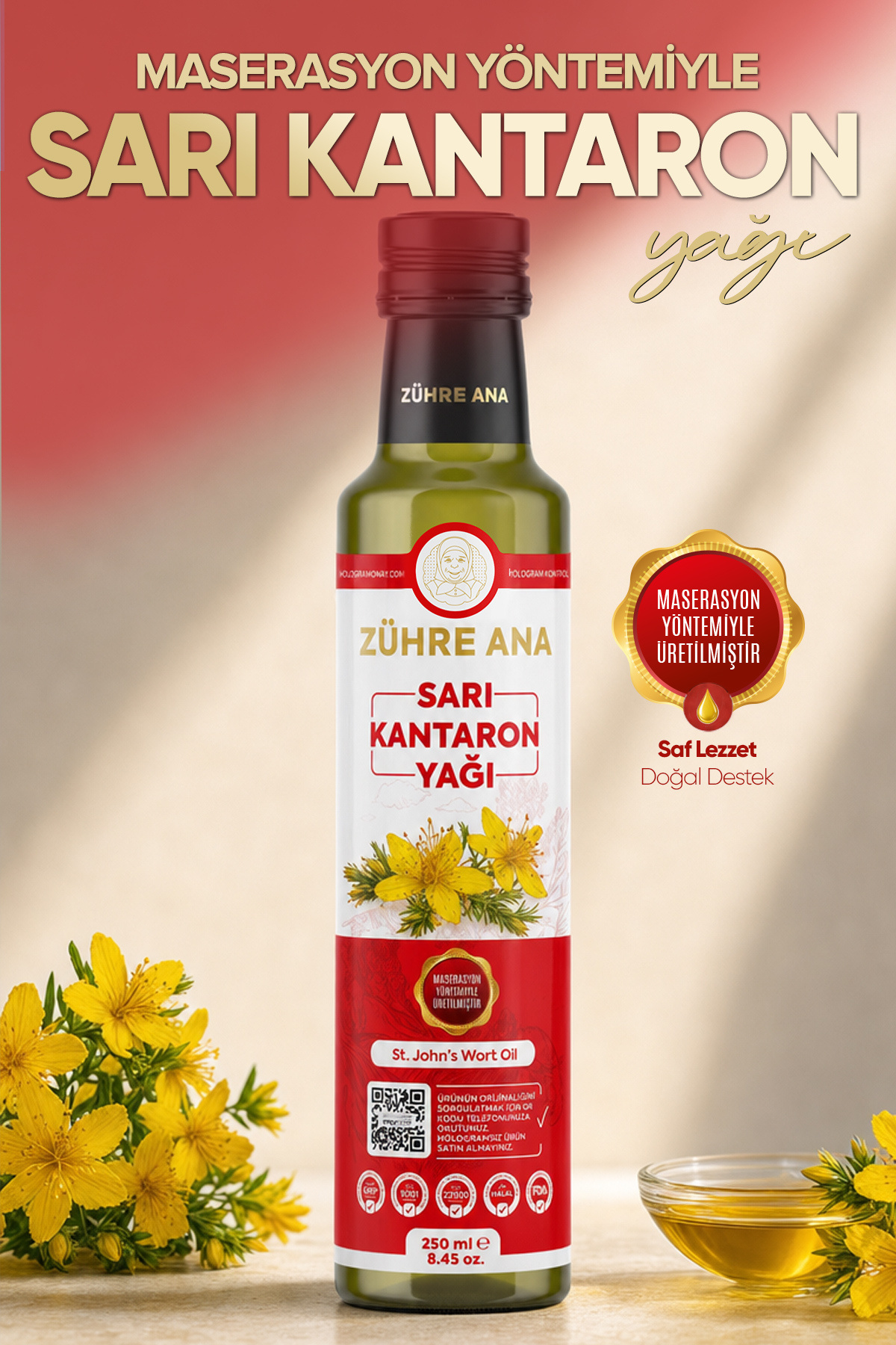 Doğal Kantaron Yağı Maserasyon Yöntemi 250 Ml — ZHR-TR-06-00005 — تصویر 2 از 4