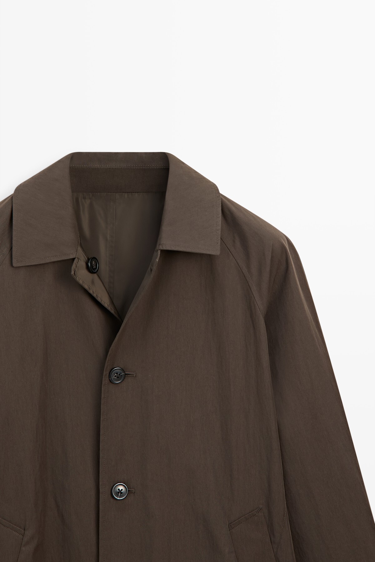 Massimo Dutti Uzun çift taraflı trençkot görsel 6