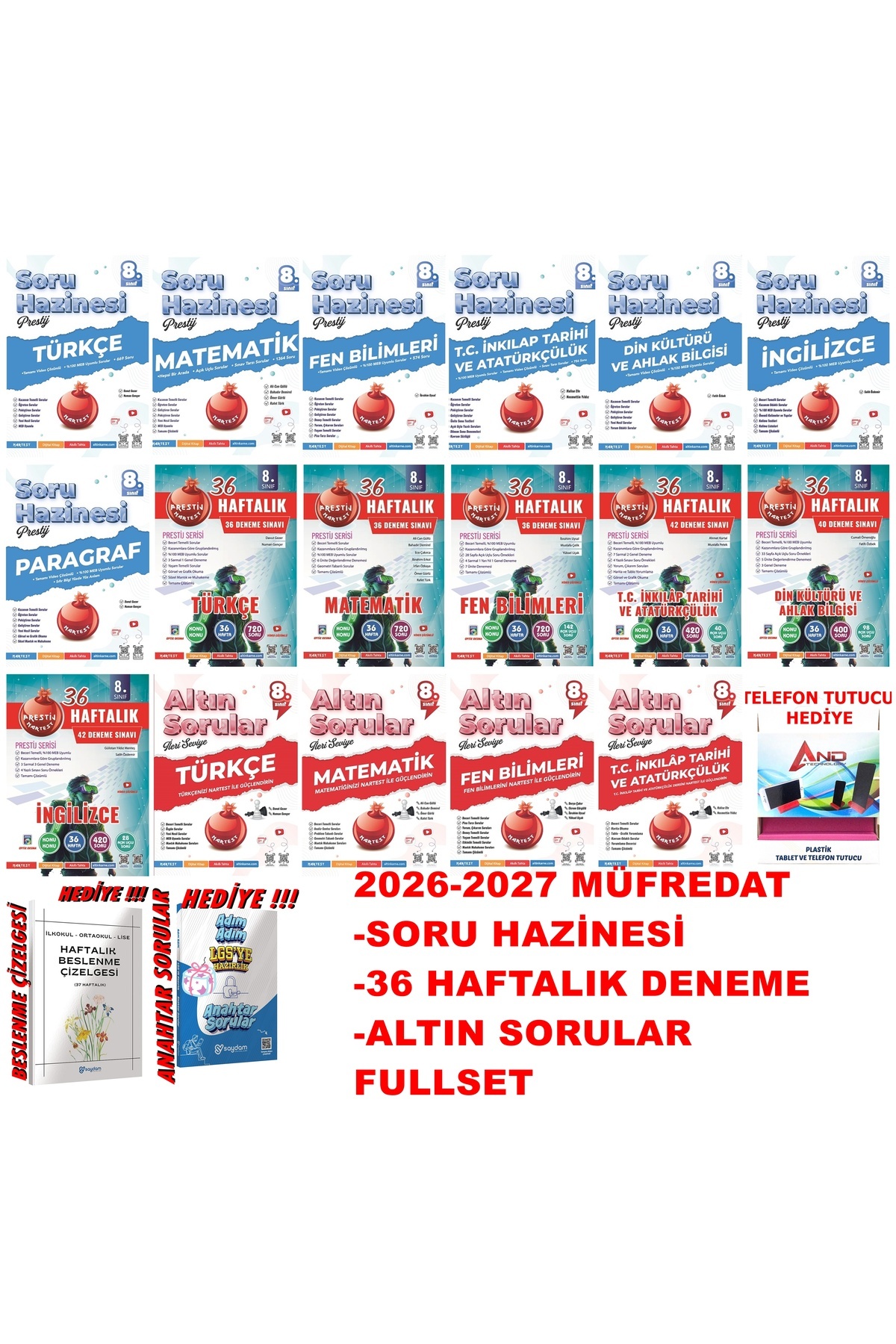 Nartest Yayınları 2027 MÜFREDAT 8.SINIF PRESTİJ SORU HAZİNESİ+36