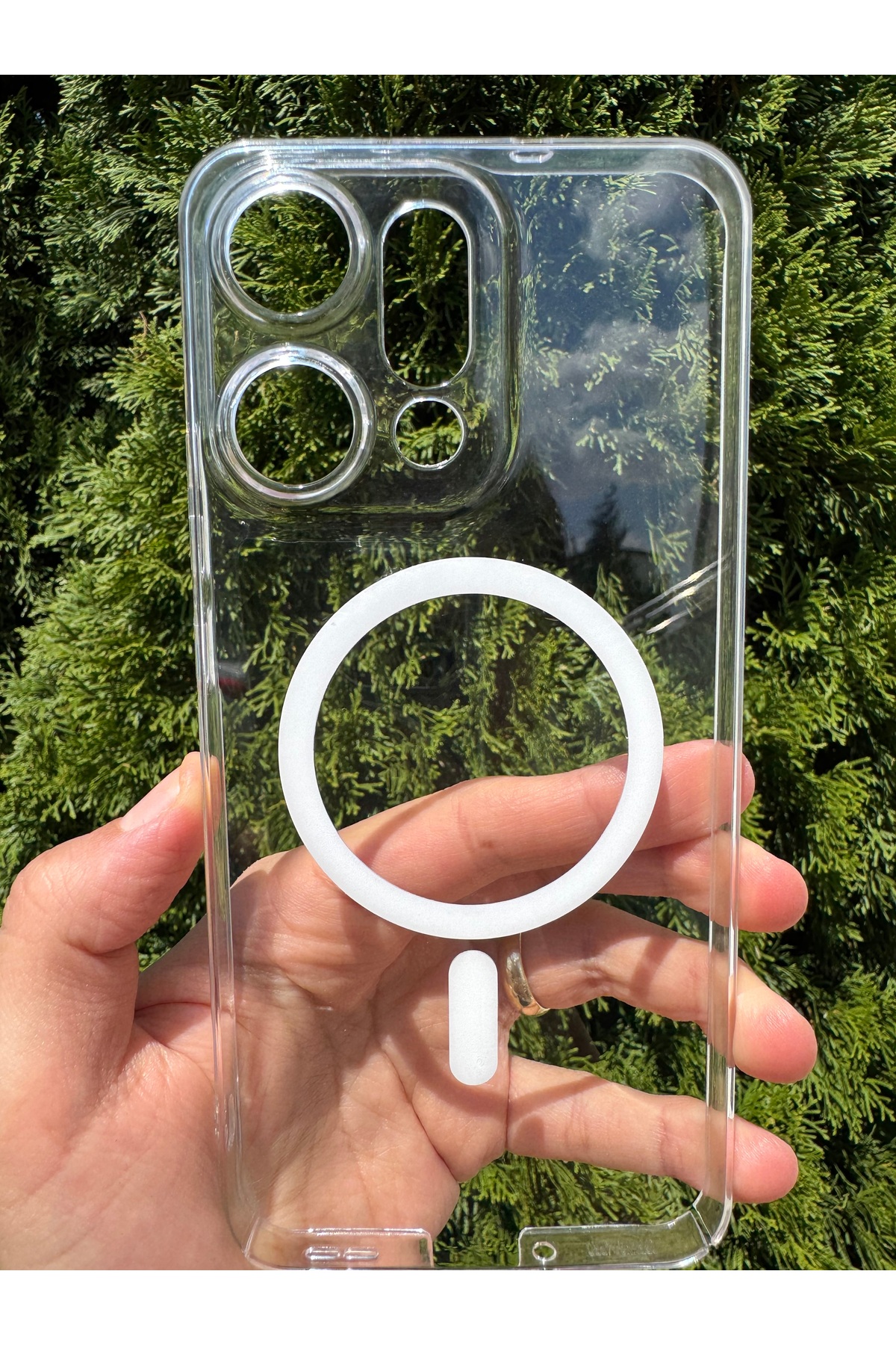 Oppo Reno 14 Pro Uyumlu Kılıf İnce Sert Sararmaz Magsafe Kamera Korumalı Koruyucu Dayanıklı Transparan Arka Kapak