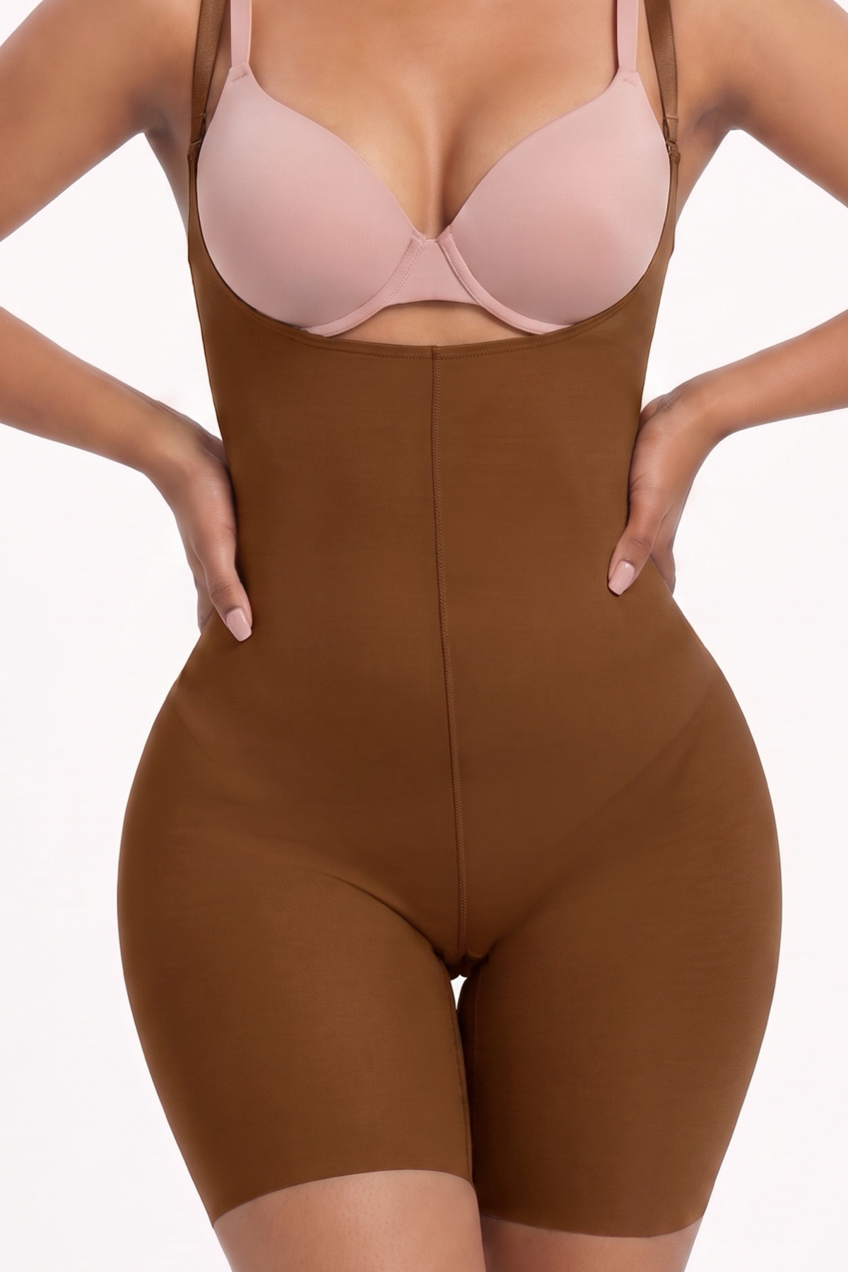 MİSTİRİK Pagliye Model Lazer Kesim İz Yapmayan Askılı Şort Toparlayıcı Korse Siyah Renk görsel 4