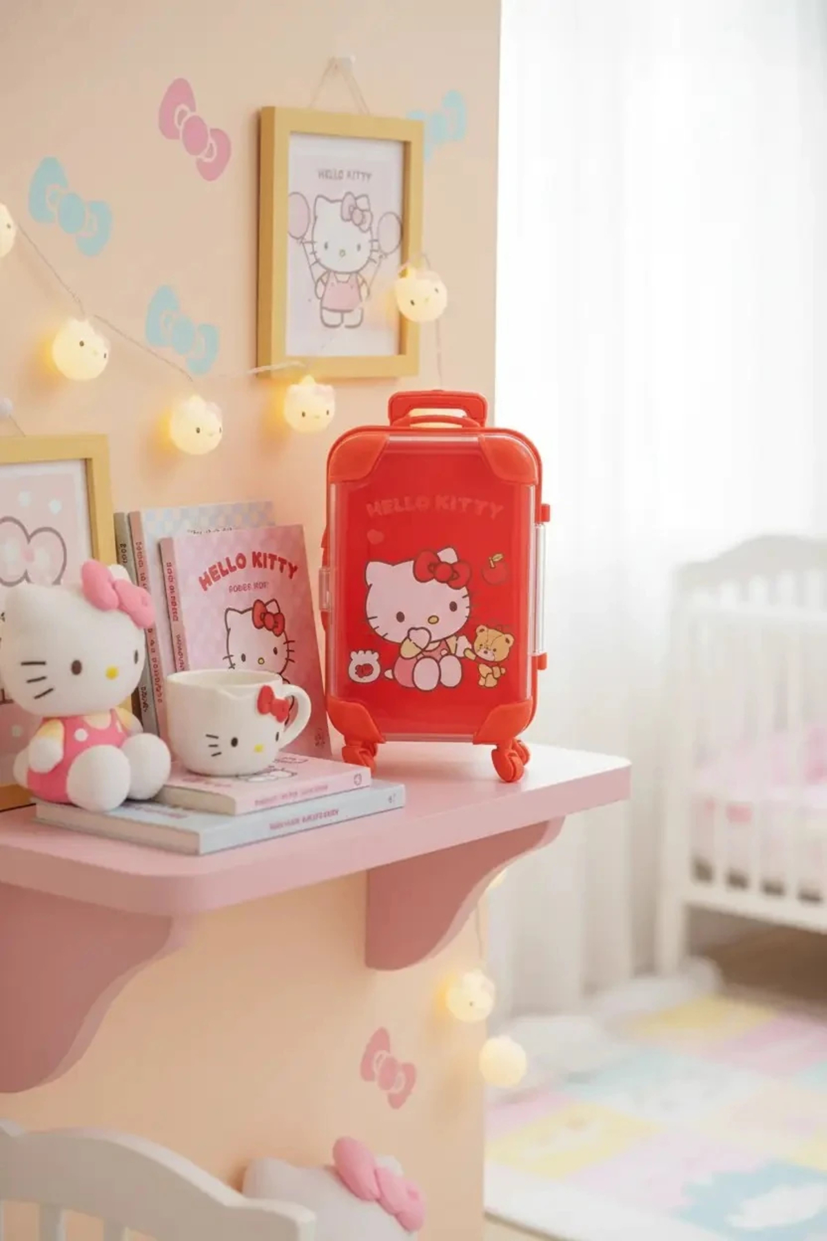 SANRIO Lisanslı Hello Kitty Mini Bavul Saklama Kutusu – Şeffaf
