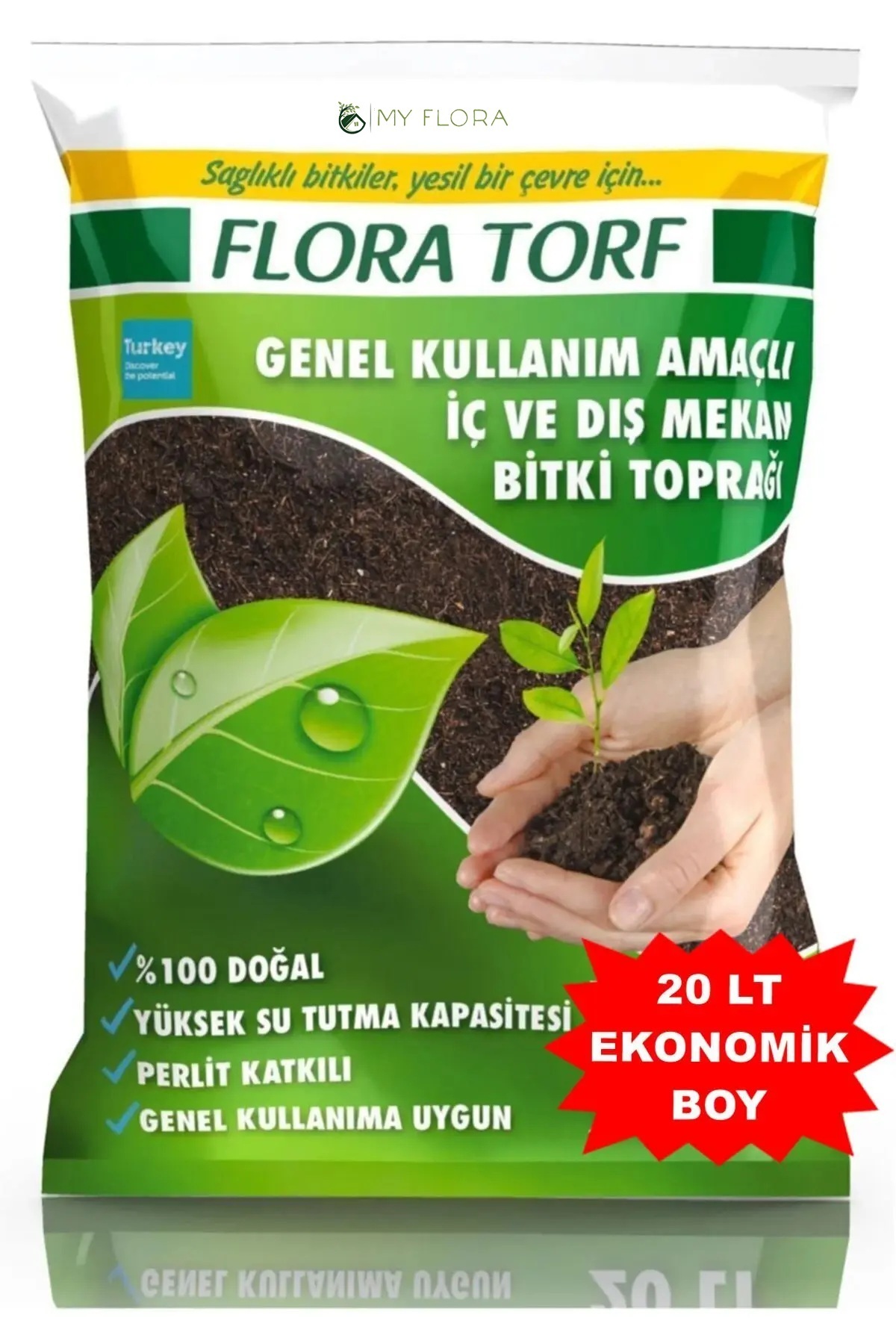 FloraFlora Flora Torf 20 Lt Özel Karışımlı Perlit Katkılı Iç Dış