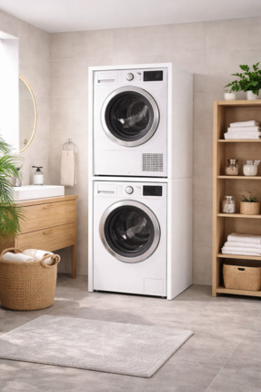 soylux Çamaşır Makinesi & Kurutucu Dolabı – Üst Üste Yerleşim Aparatlı Çok Am...