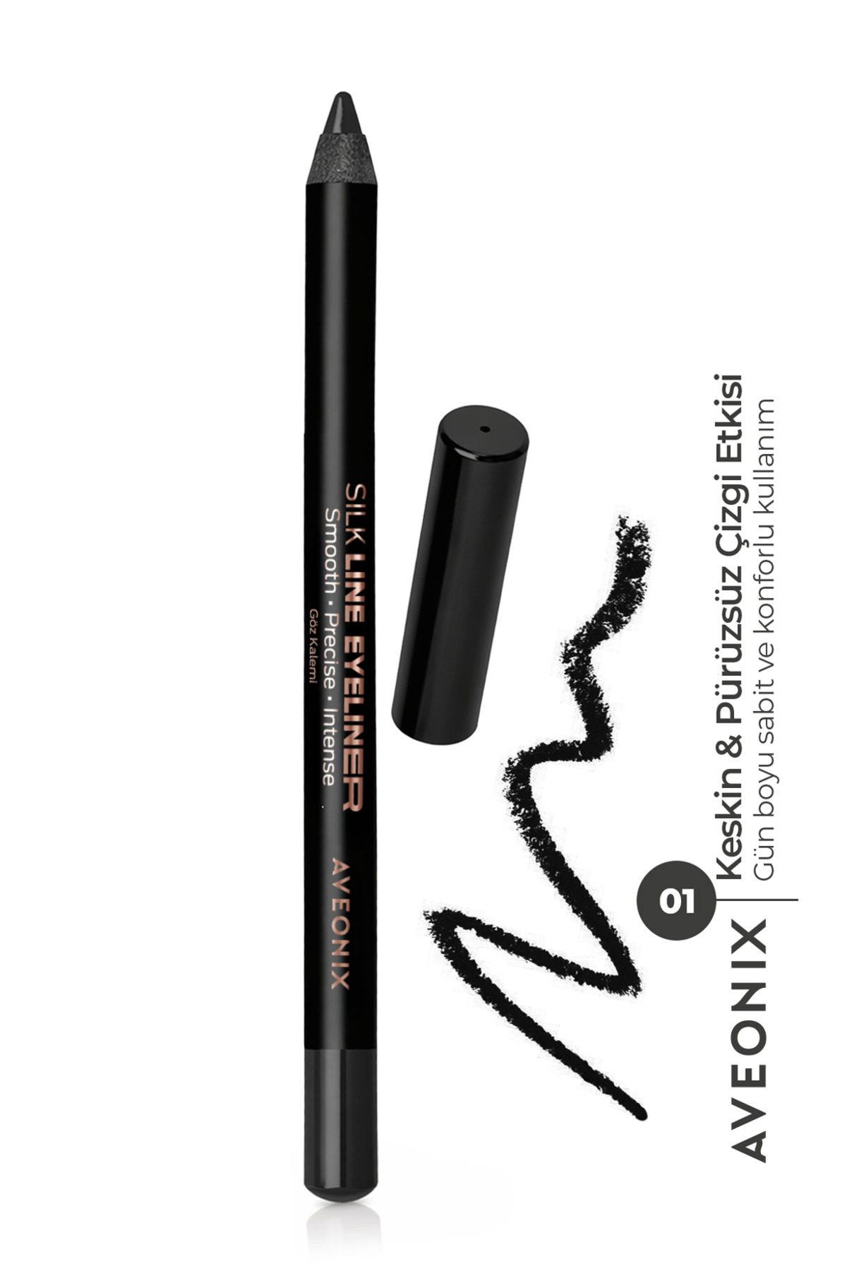 AVEONIX Silk Line Eyeliner 01 – Kolay Uygulama ve Uzun Süre Kalıcılık - Fiyatı, Yorumları