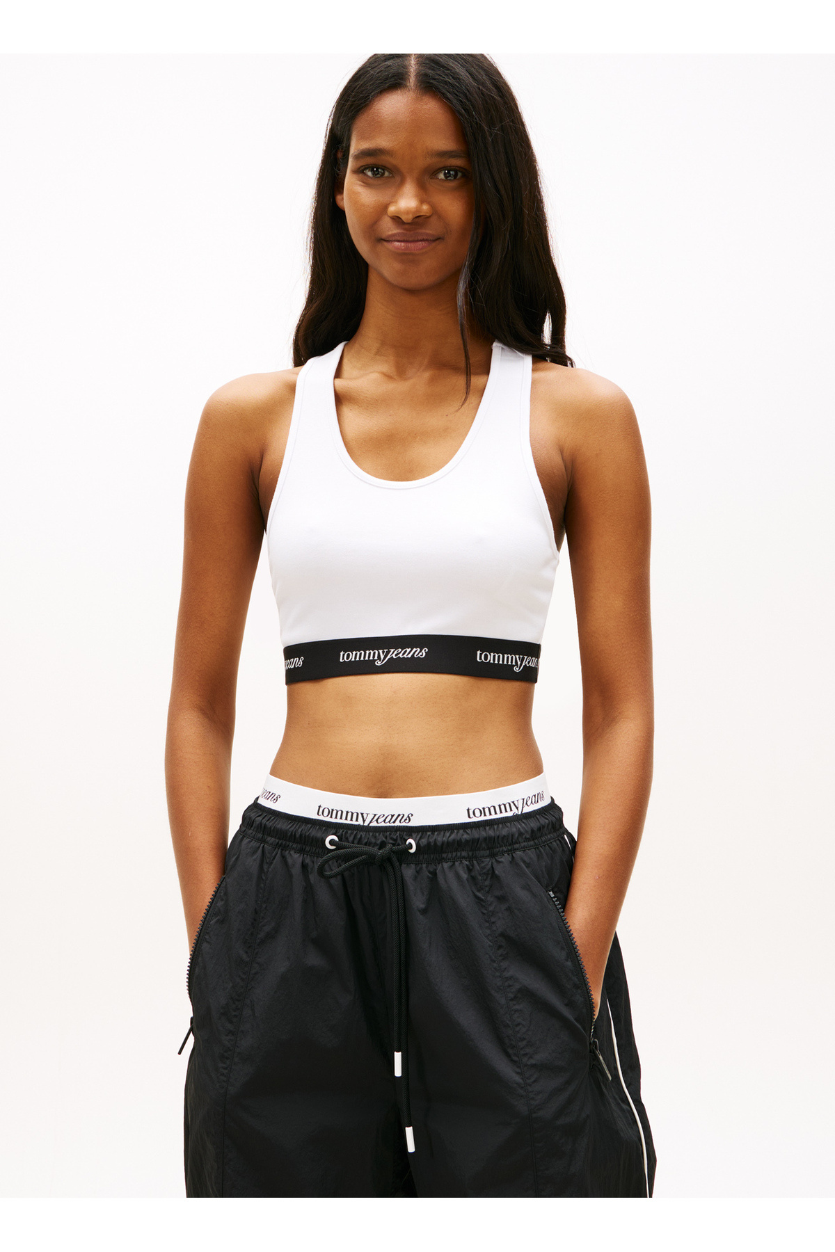 Tommy Jeans Ekru Kadın Sporcu Büstiyer TJW CRP TAPE BRA TOP görsel 3