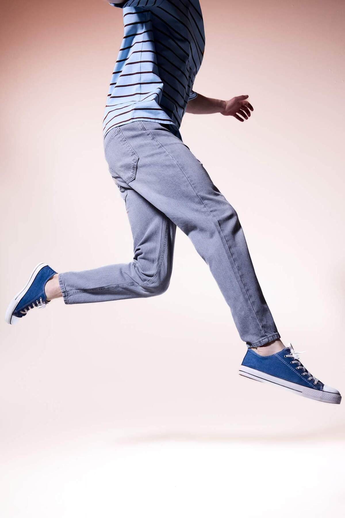 Slim Tapered Fit Normal Bel Daralan Paça Jean Pantolon H6595AX26SM — خاکستری — تصویر 3 از 6