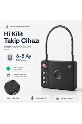HBB-K Hi Kilit iOS Android Uyumlu Akıllı Valiz Kilidi