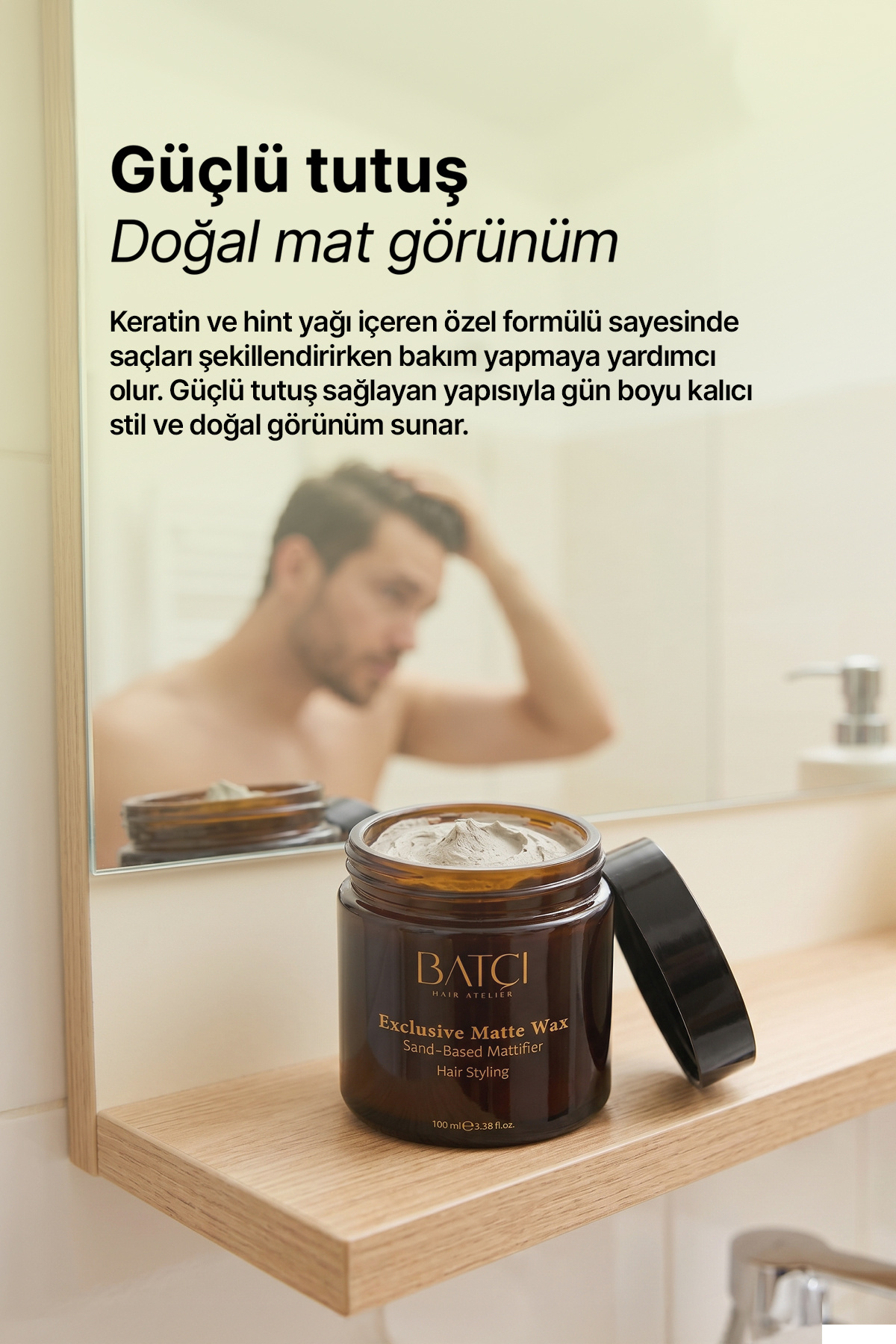 Exclusive Matte (kum Içerikli ) Yumuşak Sürüm Güçlü Tutucu Mat Wax 100 ml — 8684808759012 — تصویر 3 از 4