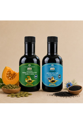 Noura Natural Organik Çörekotu Yağı 250 ml ve Kabak Çekirdeği Yağı 250 ml