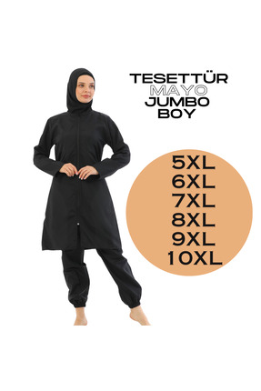 korsefabrika trend mood store TAM KAPALI JUMBO BEDEN KADIN TESETTÜR MAYO  TAKIM