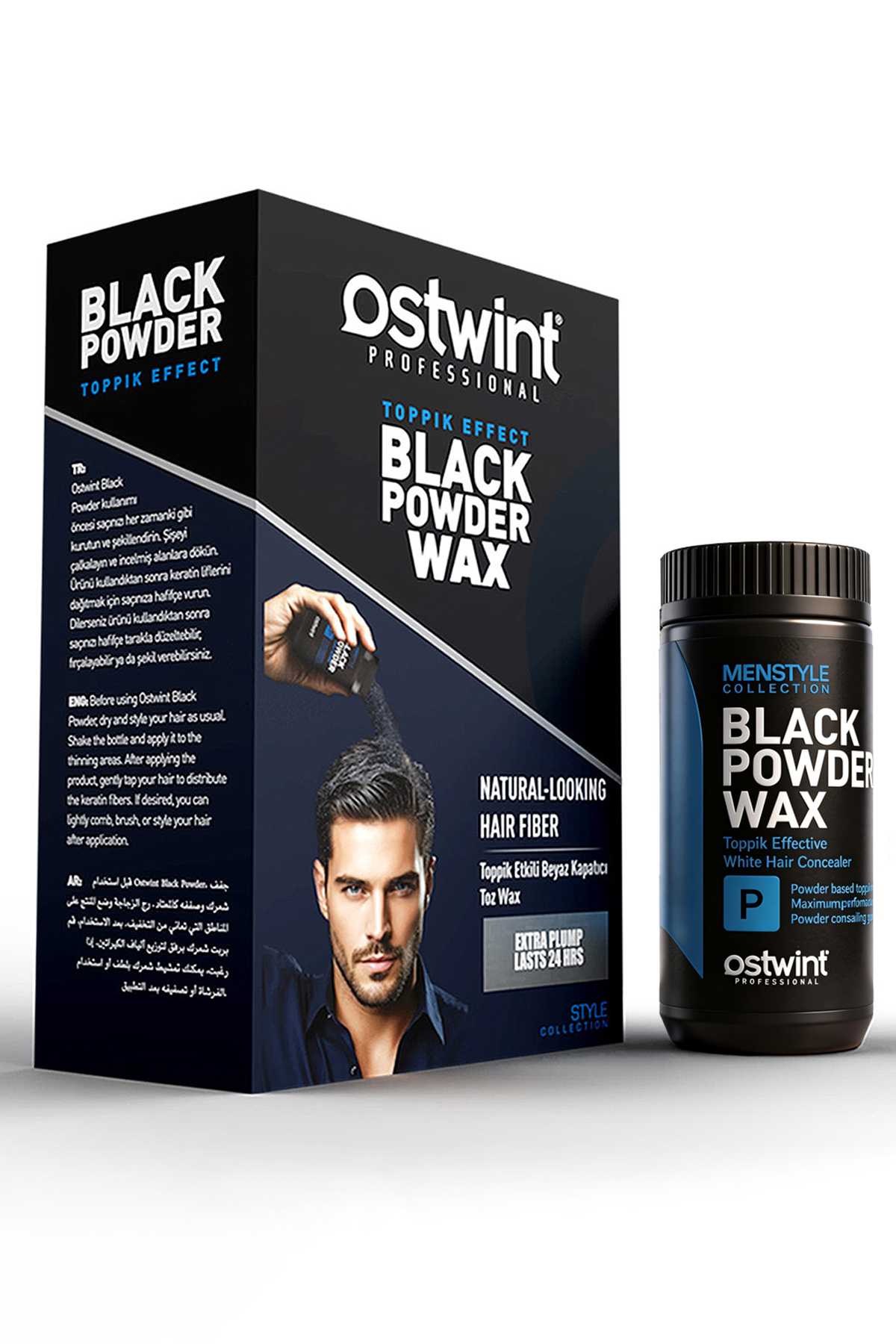 Ostwint Professional Siyahlaştırıcı Şekil Verici Topik Etkili Pudra Black Powder Wax – 20 gr — 8684771990450
