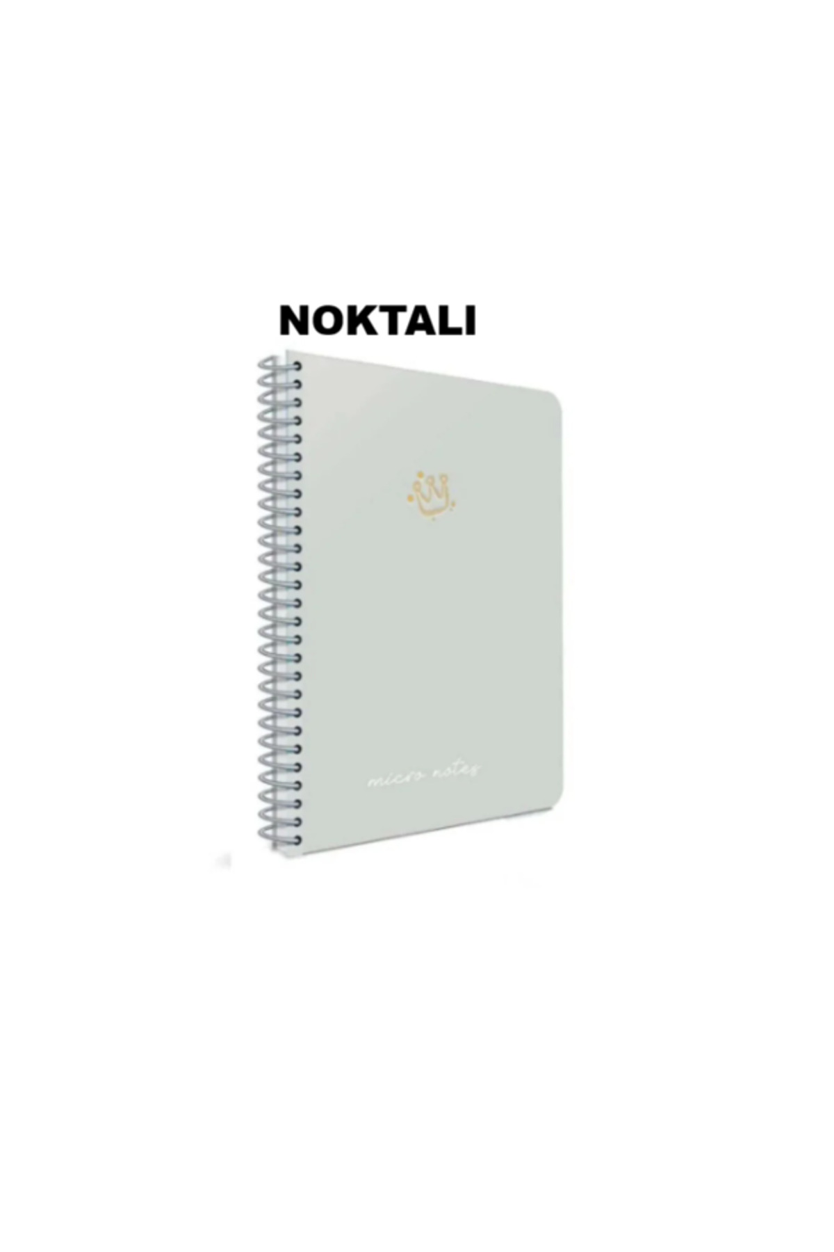 Gıpta Micro Notes Noktalı Spiralli Pastel GriSert Kapak 100 Yaprak