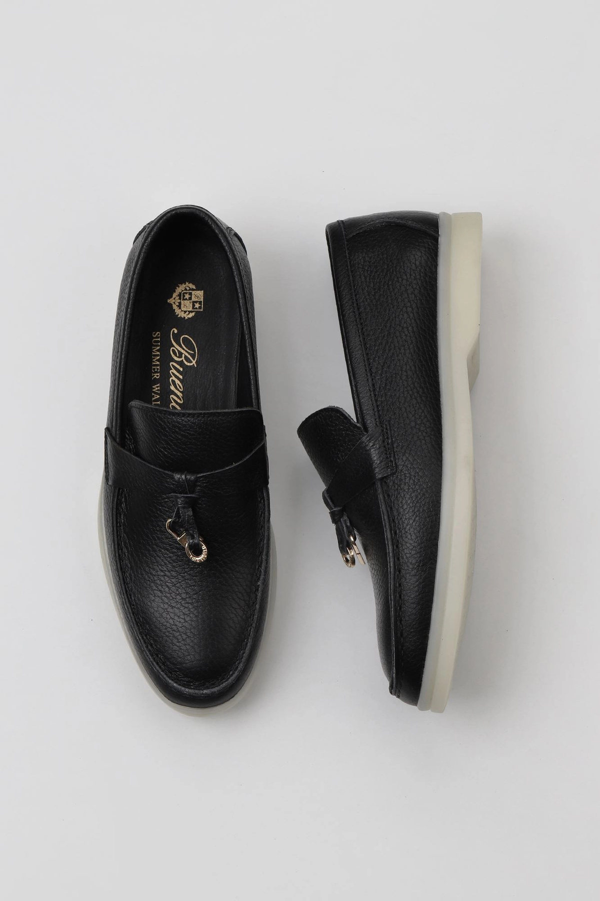 Black Flotter Leather Women's Casual Shoes 05ws101