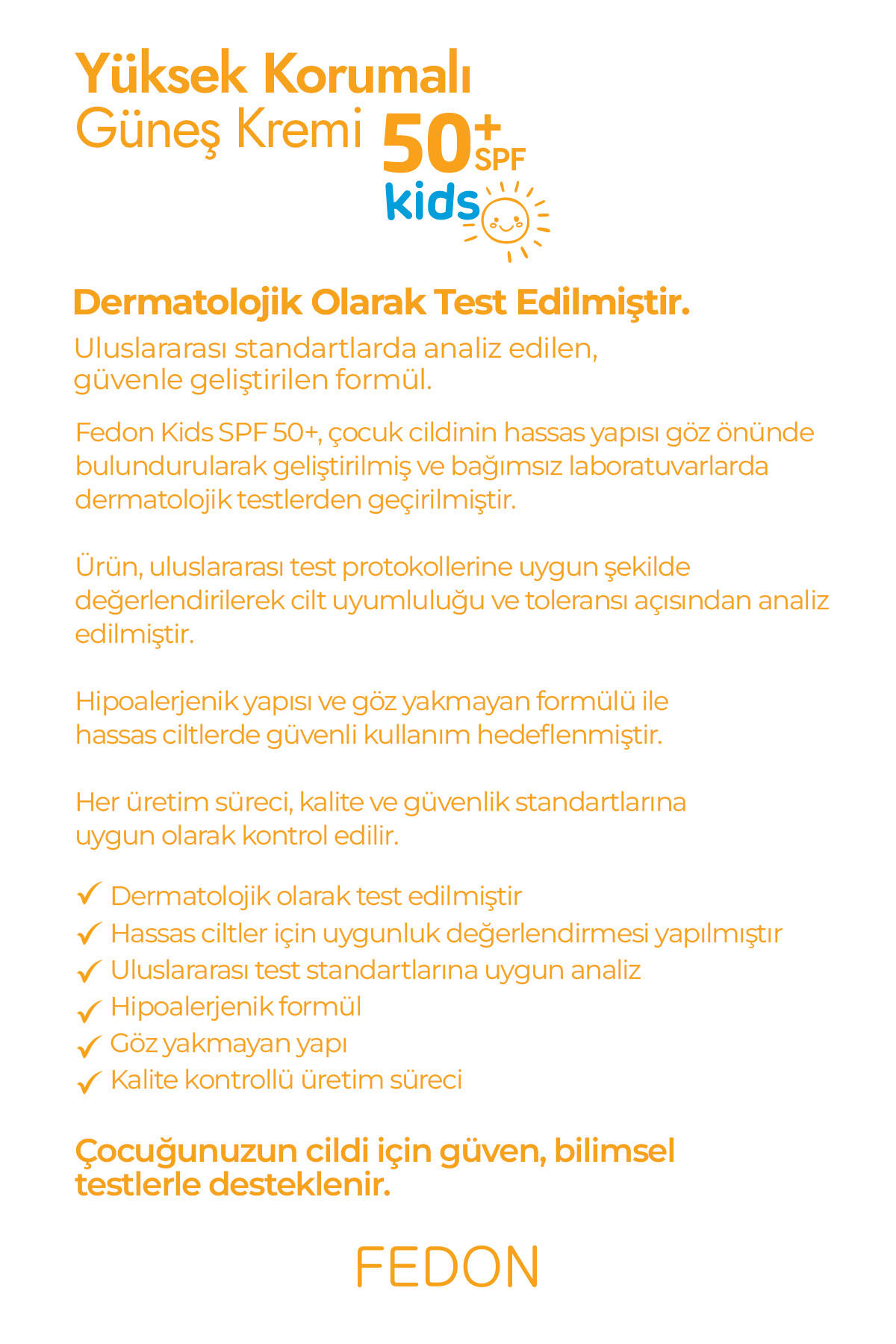 Kids SPF 50 Çocuk Bebek Güneş Kremi 100 ml Suya Dayanıklı Hipoalerjenik Parfümsüz Göz Yakmayan — 100ml-kids — تصویر 7 از 7