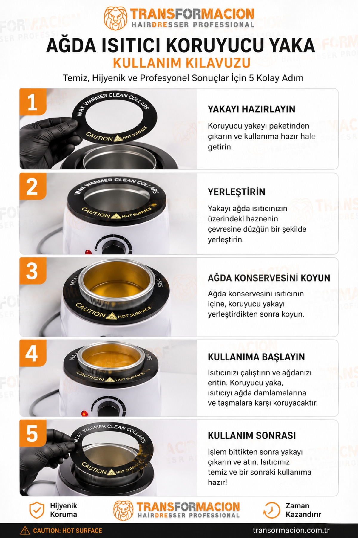 Ağda Isıtıcı Koruyucu Yaka 50 Adet, Konserve Ağda Makinesi Temizlik Kartonu 720976 — تصویر 3 از 7