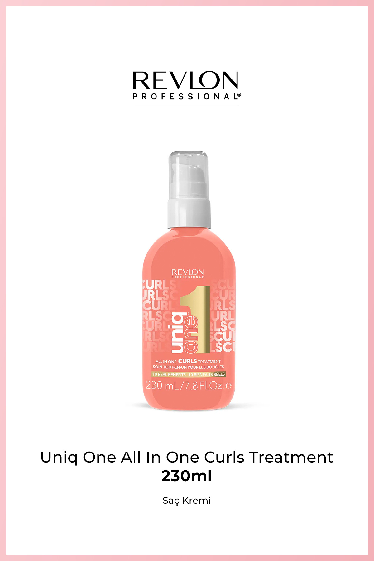Revlon Professional UniqOne Curls All In One Hair Treatment Bukle Belirginleştirici Durulanmayan Saç Bakım Spreyi 230 ml — 1587