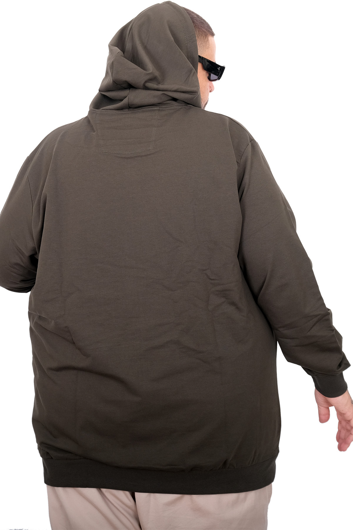 ModeXL Mode Xl Büyük Beden Eşofman Üstü 2ip Basic 20569 Haki görsel 2